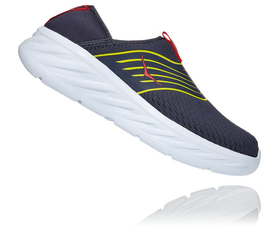 Hoka One One Sandals Mens Navy/White - ORA Recovery - 04189IFKC